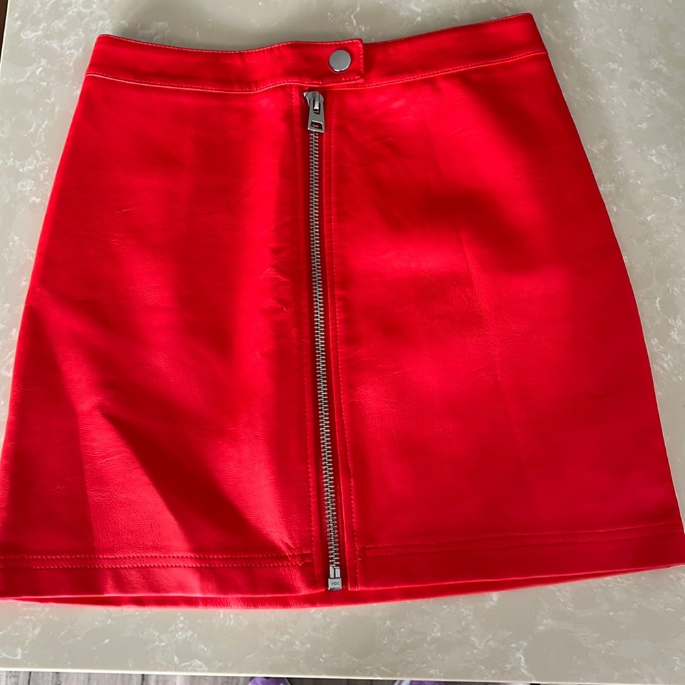 NWOT TOPSHOP MINI SKIRT RED US SZ 4